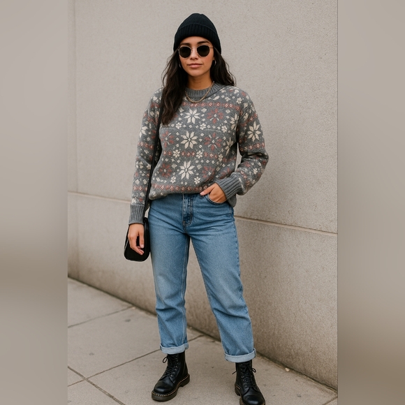 Vintage Dana Scott Fair Isle Snowflake Christmas Sweater - Picture 10 of 10